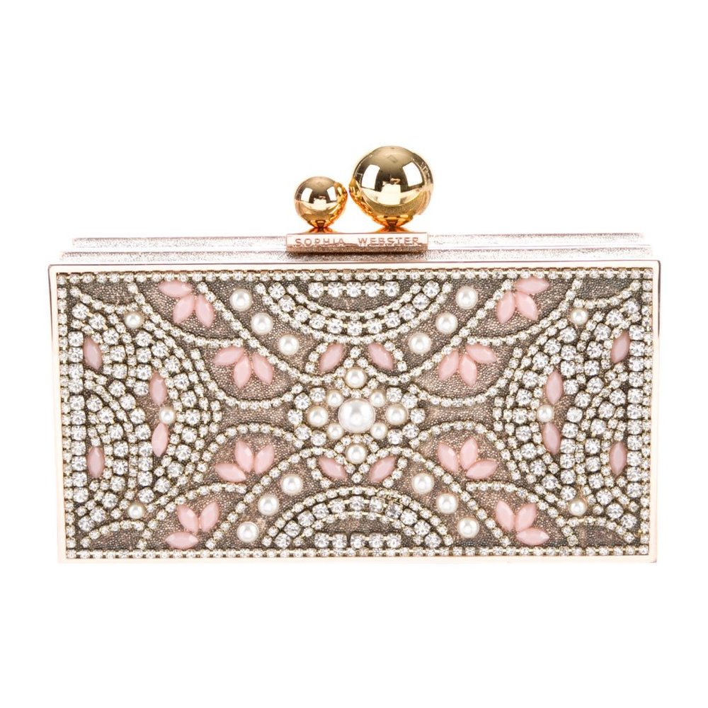 Sophia Webster Crystal and Faux Pearl Clutch, Gorgeous!!!